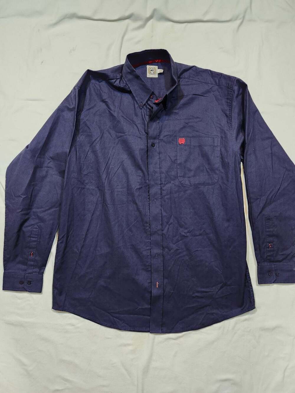 Cinch Long Sleeve Button Down Shirt Blue
